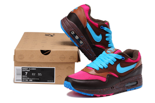 Nike Air Max 87 chaussures des femmes de Nouvelle-bleu brun rose (2)